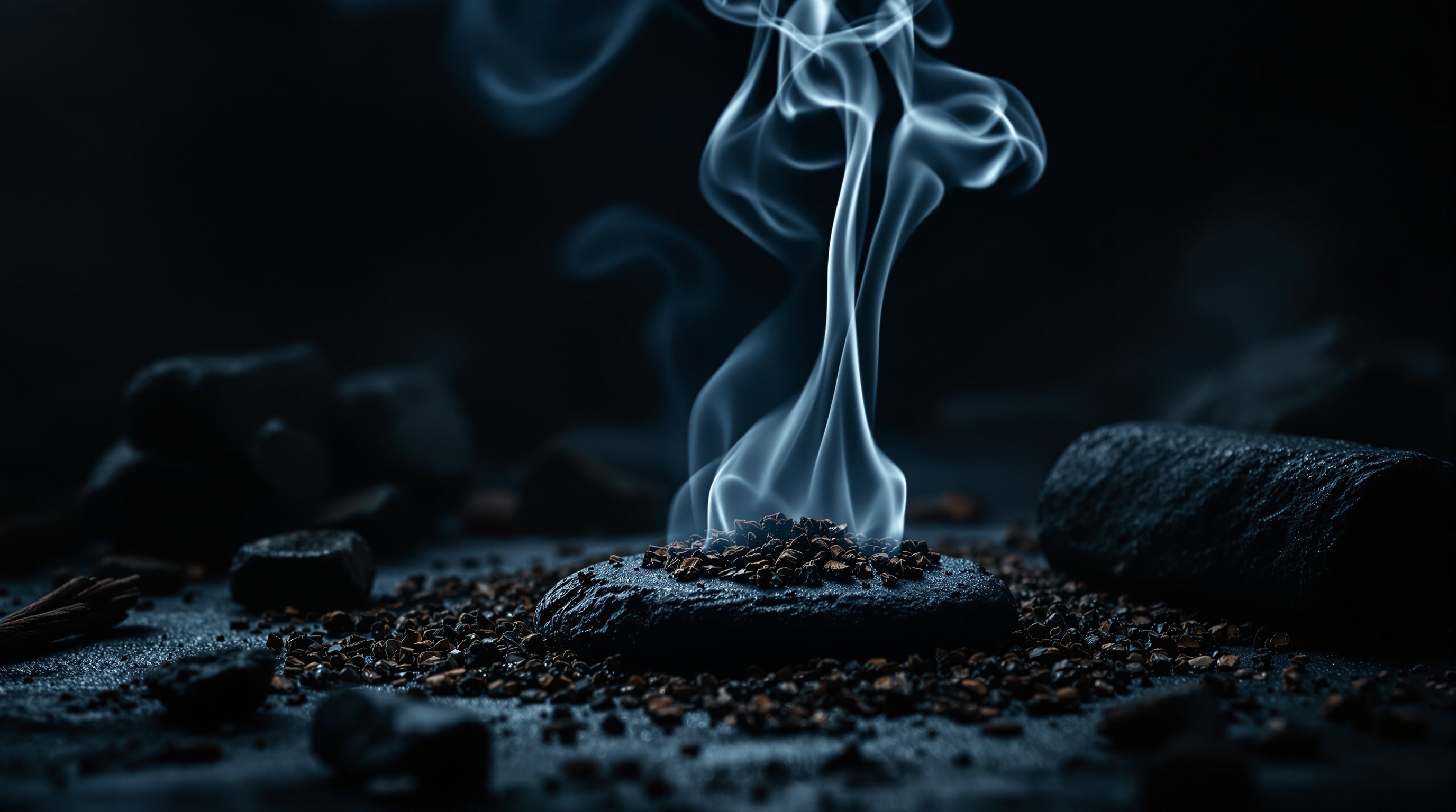 Incense smoke and frankincense resin