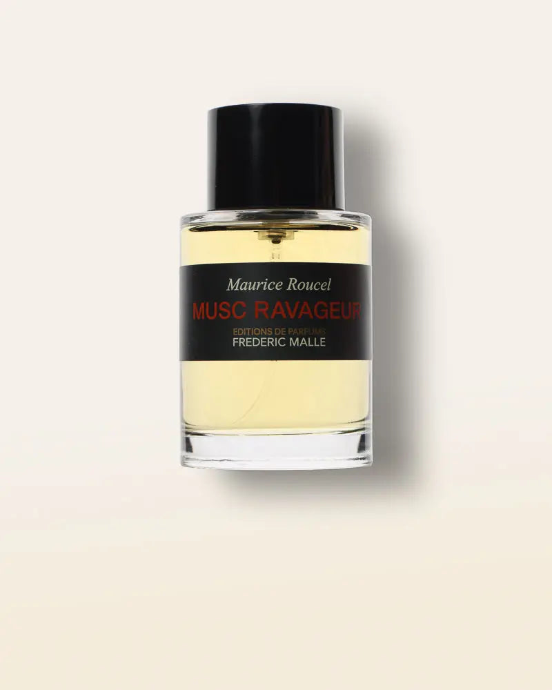 Frédéric Malle Musc Ravageur in 2 ml, 5 ml, or 10 ml decant sizes.