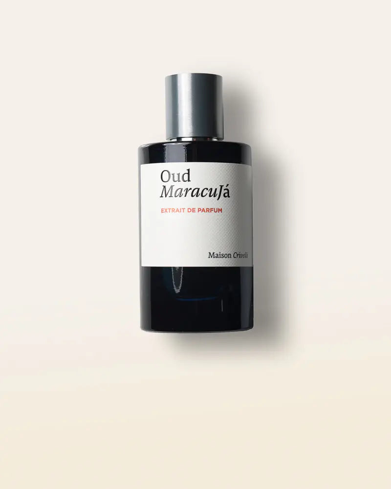 Maison Crivelli Oud Maracuja is an exotic niche fragrance with a blend of passionfruit & rich oud.