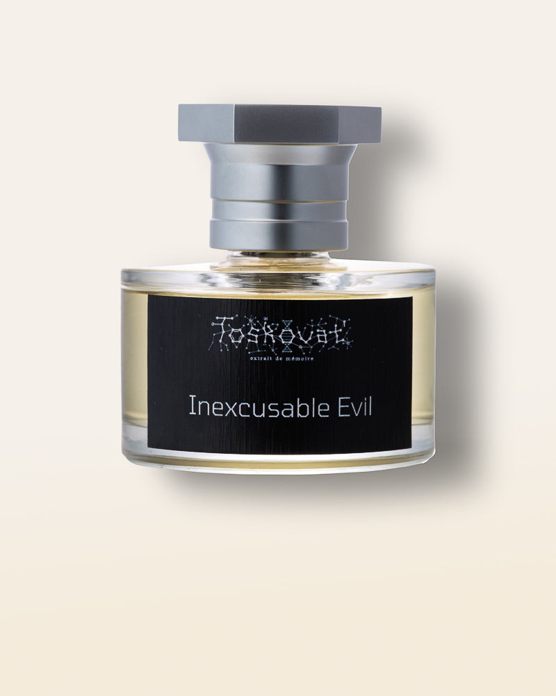 Toskovat - Inexcusable Evil perfume decant bottle image | woody, sandalwood fragrance
