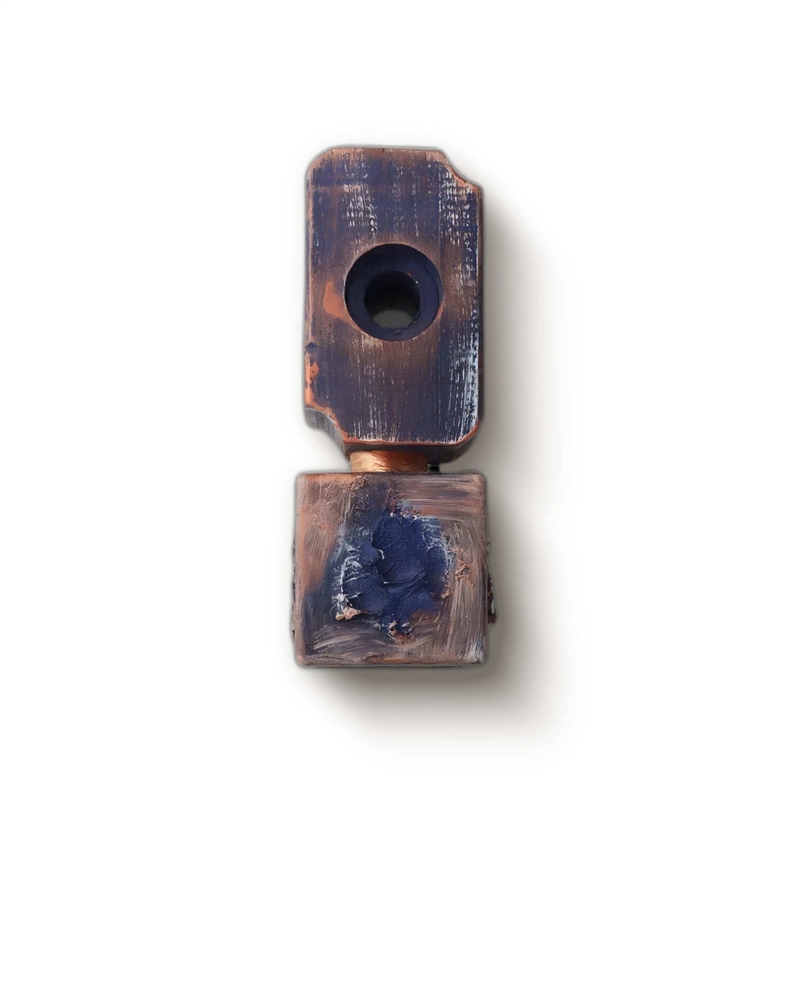 Adi Ale Van Decembrie 89 Freedom Elixir sculptural copper-blue flacon on soft cream, boozy vanilla niche perfume decant