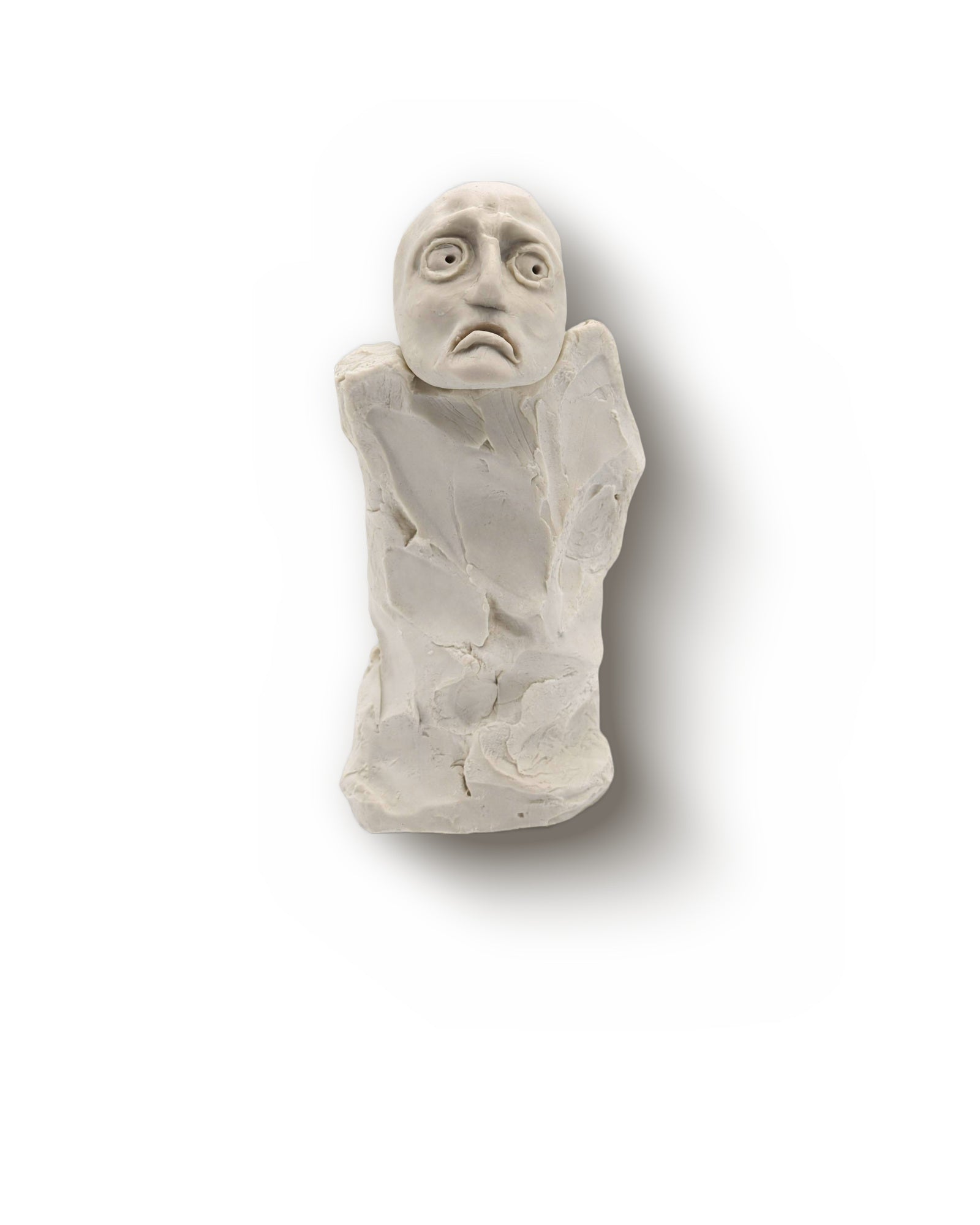 Bidzina Kanchaveli Fear handmade porcelain sculpture flacon, a wide-eyed face of terror, 15ml extrait de parfum decant