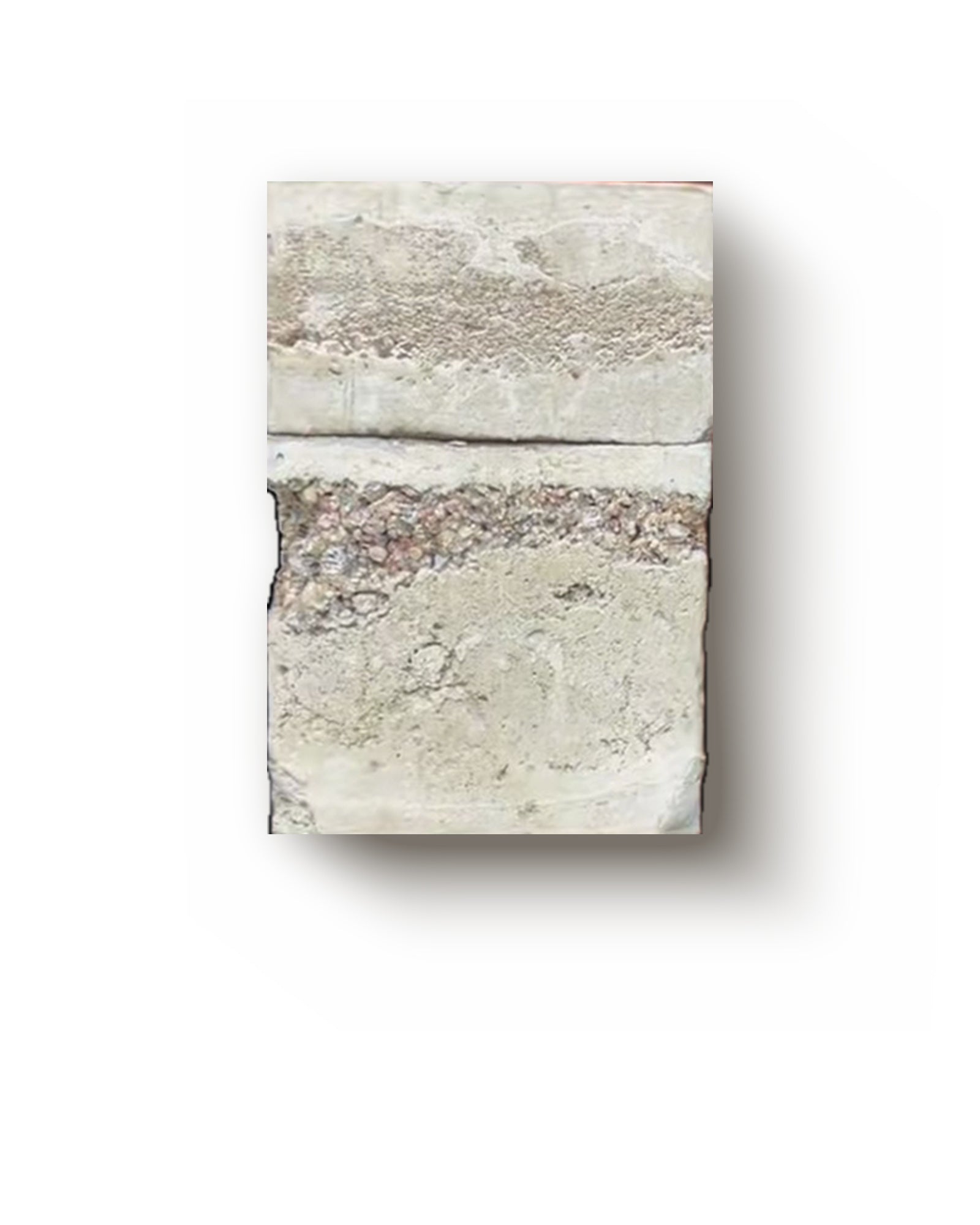 Bidzina Kanchaveli White eau de parfum, 30 ml concrete block bottle, front view