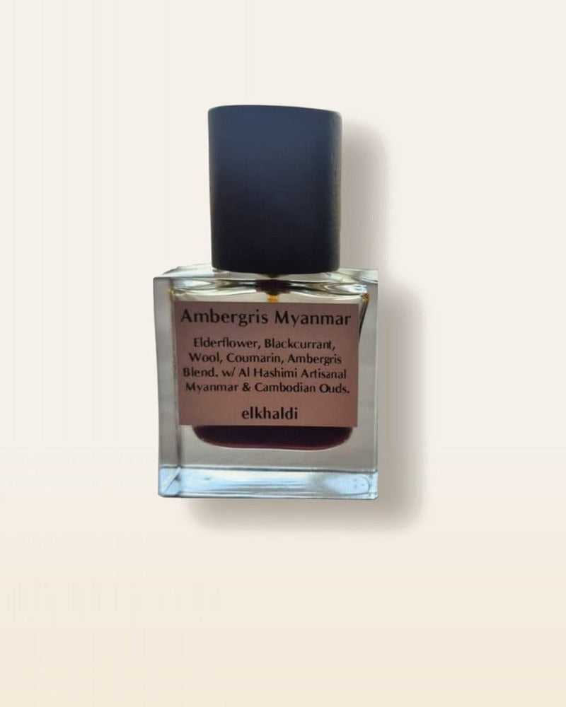El Khaldi Ambergris Myanmar perfume decant bottle