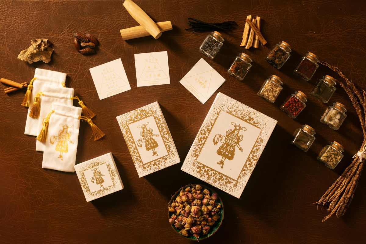 Imagem promocional de fragrâncias niche Gouttes Rares