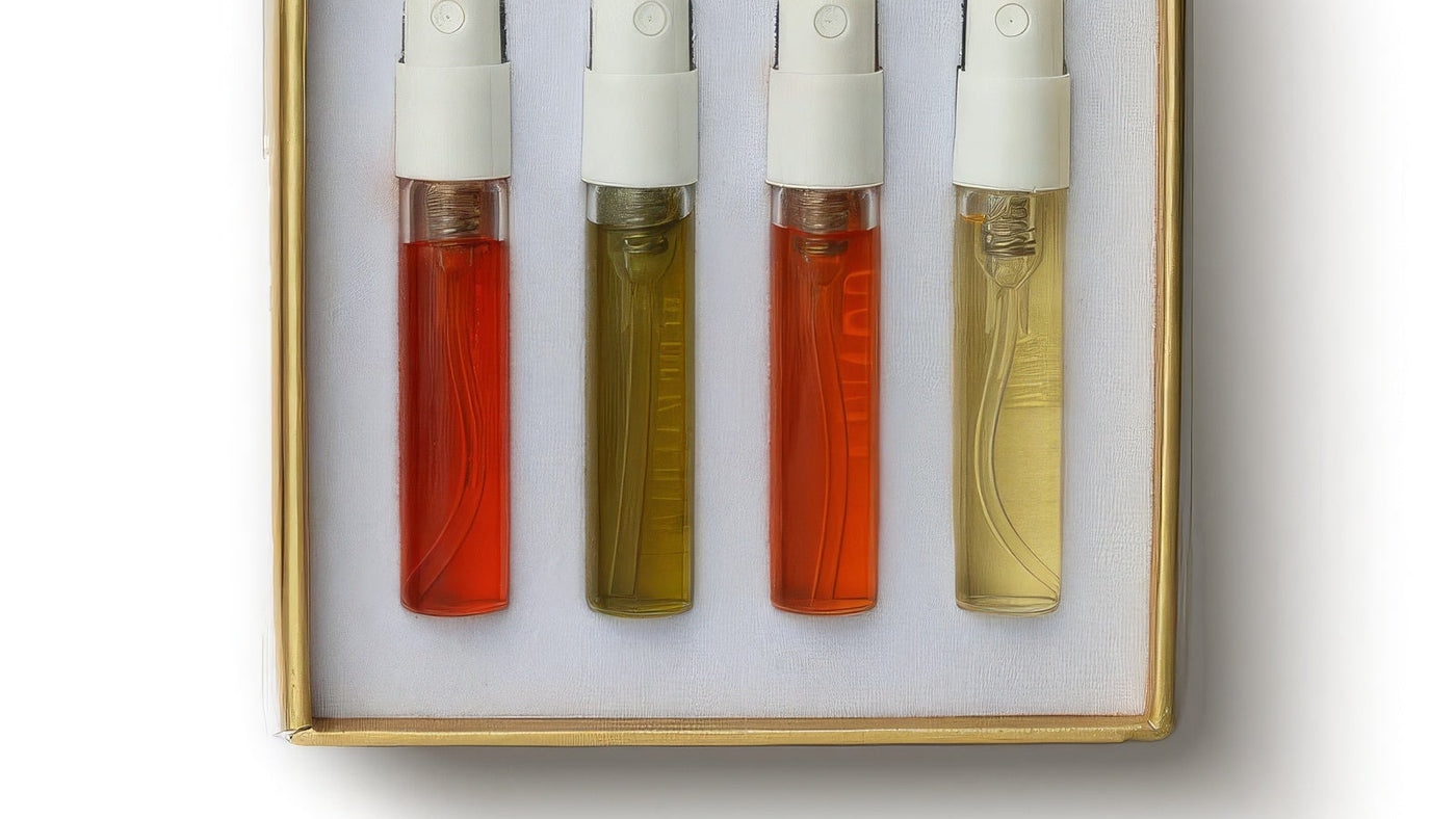 A curated set of four 2 ml decants