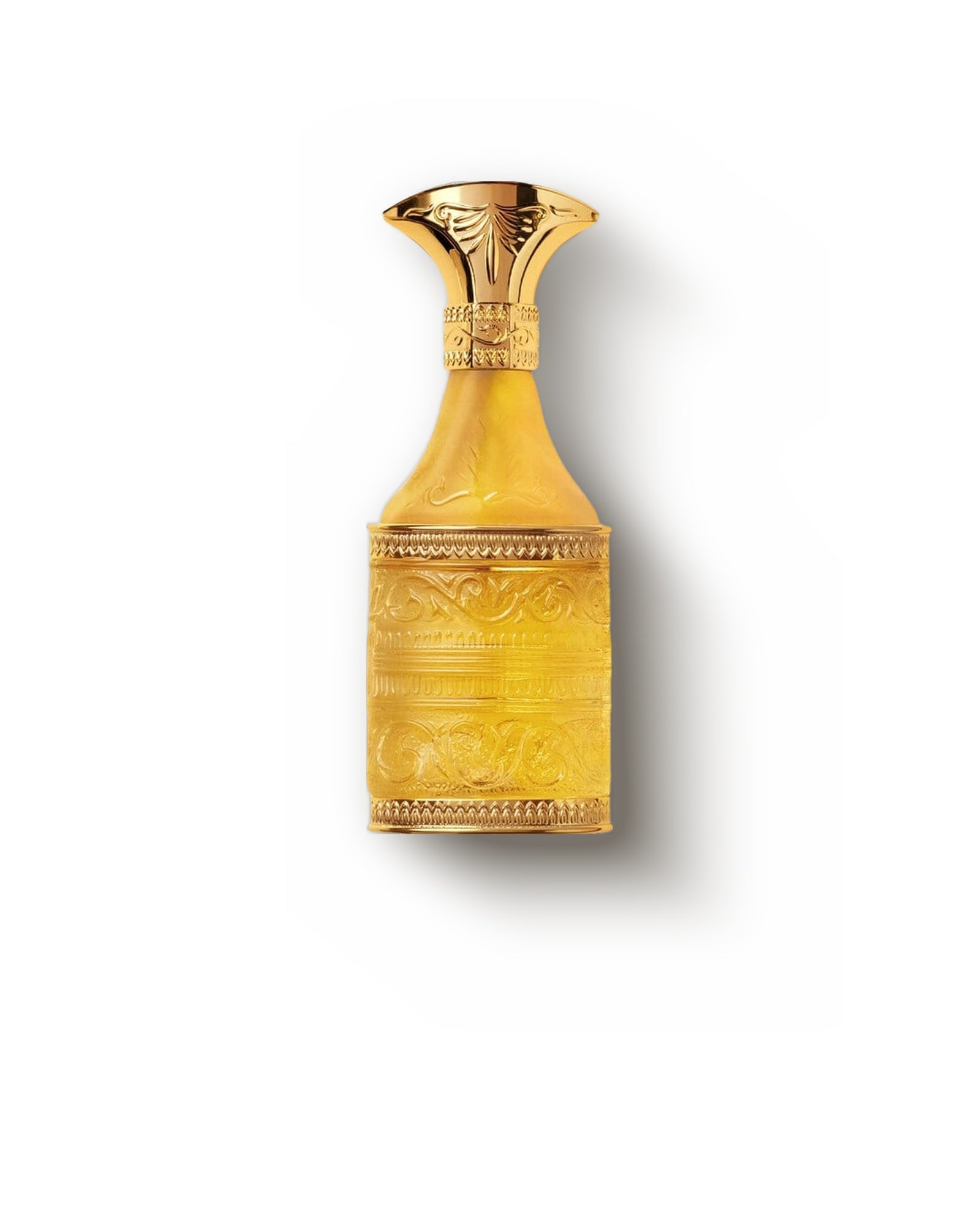 Amouage Cristal & Gold Man gold-plated crystal flacon hand-blown from the 1983 moulds, animalic ambered eau de parfum decant