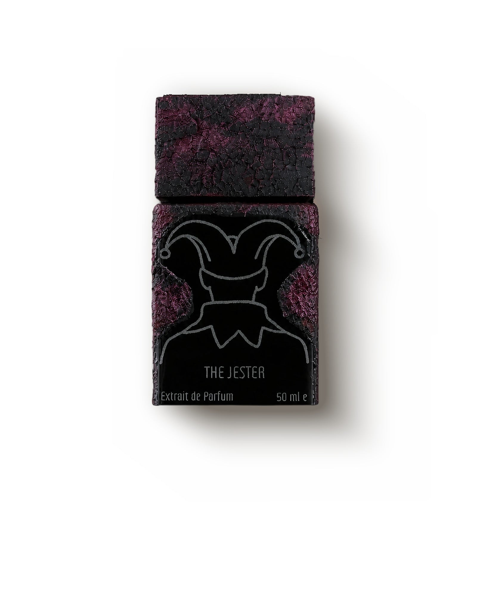 The Antagonist The Jester 50ml extrait flacon with jester motif label, leather and tobacco decant